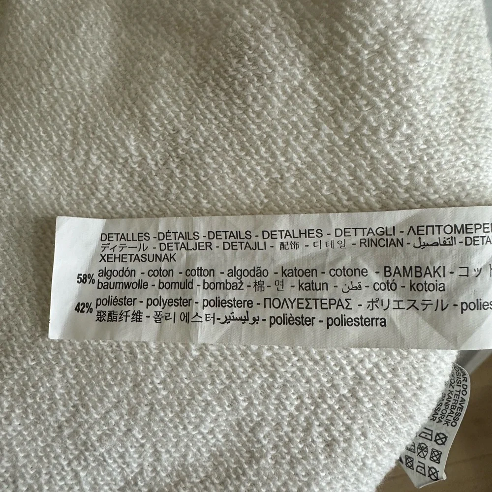 ZARA Knit Sweater Vest V-Neck Sleeveless White Size L - Picture 7 of 8